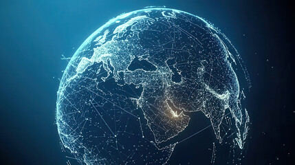 Obraz premium Presents captivating view earth from space - set against backdrop