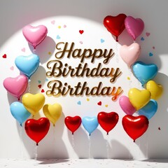 Happy Birthday Vector Template Design Illustration text