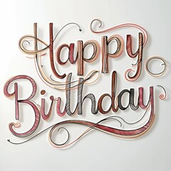 Happy Birthday Vector Template Design Illustration text