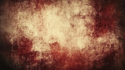 Obraz premium A textured, grungy background featuring warm hues of brown and red, creating a vintage and distressed appearance.