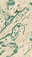 Obraz premium A photo of a microcircuit board packed with miniature holes