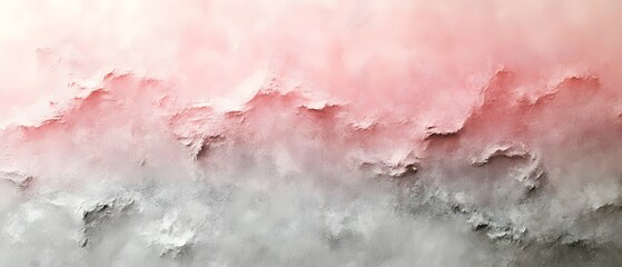 Obraz premium A soft, textured abstract landscape in hues of pale pink, gray, and white, creating a serene and calm atmosphere that evokes feelings of tranquility and peace.