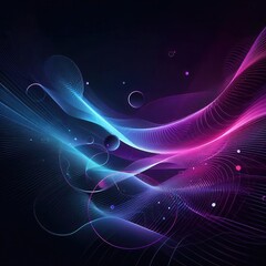 A vibrant, abstract wave design in blue and pink, perfect for backgrounds, digital art, and creative projects in technology and entertainment.