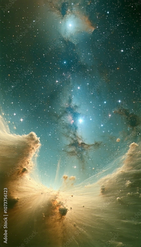 Wall mural Breathtaking Beautiful space background. Sci-fi cosmic wallpaper.