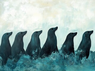 Fur seal colony along the coast
