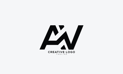 AHV AV Abstract initial monogram letter alphabet logo design