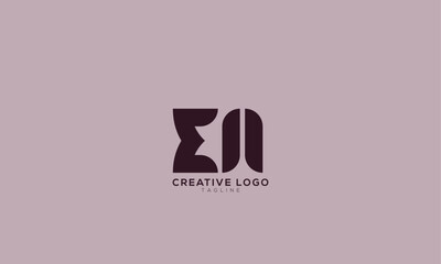 EN EA EII Abstract initial monogram letter alphabet logo design