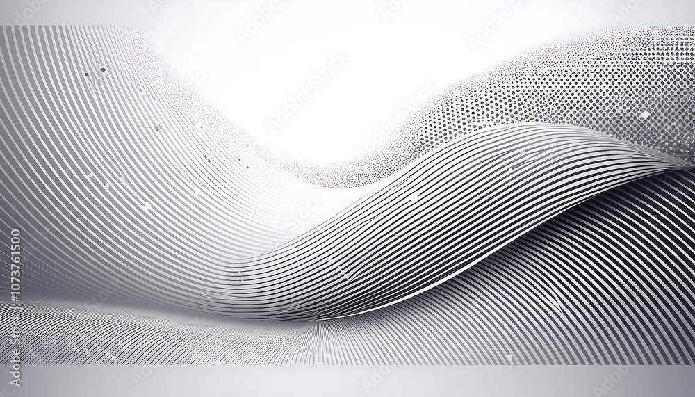Poster a monochrome design featuring abstract halftone dots on a white background with a moder_1(146)