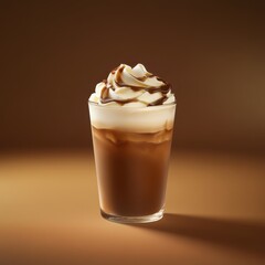 Indulge in a rich chocolate milkshake topped with creamy whipped topping