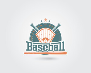 Modern Creative Unique Baseball Sports Club Vector Logo Design Template