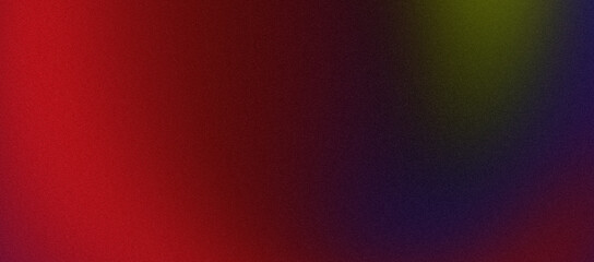 Red yellow blue purple abstract grainy color flow background dark noise texture cover header poster design