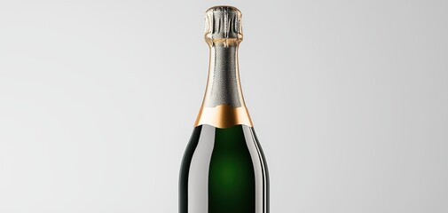 A sleek bottle of champagne with a glossy finish, perfect for celebrations and special occasions.