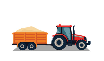 A Tractor Vector Illustration
