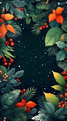Chrismas greeting card, vector design, AI generated