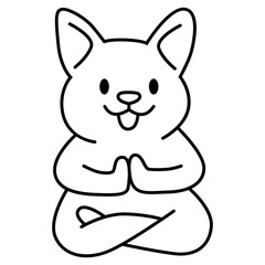 Corgi puppy yoga pose