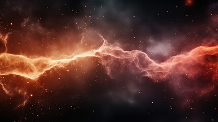 A striking image of fiery cosmic energy streaming through the dark void of space, depicting the power and immense beauty found within the universe's celestial wonders.