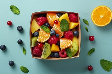 fruit salad on plate