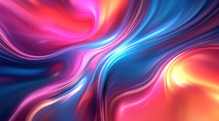 Light trails in gradient colors, motion energy. 