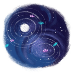 Moonlight ripples icon sticker thumbnail