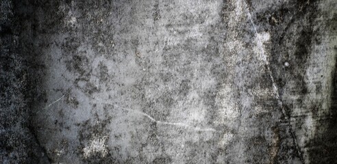 Ilustration grey long background. Gray grunge wall with cracks for backgrounds and overlays