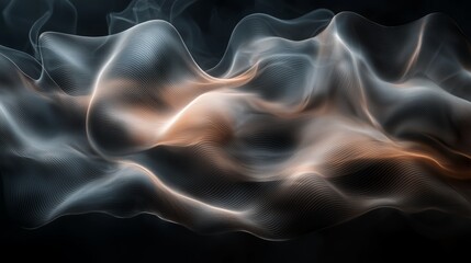 Obraz premium Elegant Gradient Flow in Luxury Tones of Gold and Silver