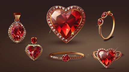 Jewelry, valentine's day