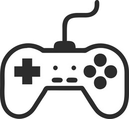 Gamepad icon. Game controller silhouette vector, Video game controller