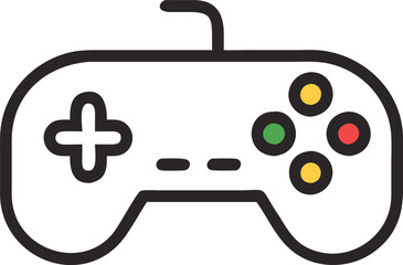 Gamepad icon. Game controller silhouette vector, Video game controller