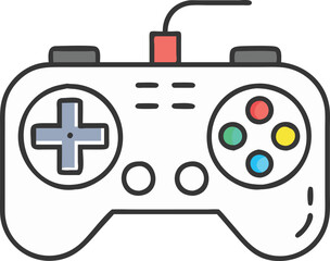 Gamepad icon. Game controller silhouette vector, Video game controller