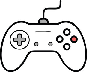 Gamepad icon. Game controller silhouette vector, Video game controller