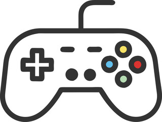 Gamepad icon. Game controller silhouette vector, Video game controller