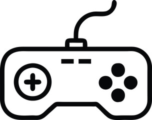 Gamepad icon. Game controller silhouette vector, Video game controller
