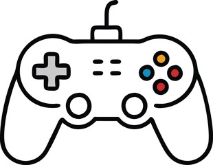 Gamepad icon. Game controller silhouette vector, Video game controller