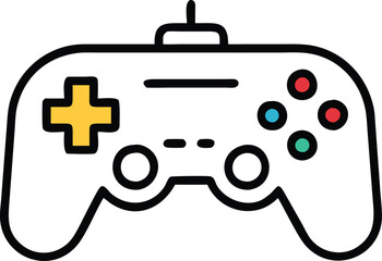 Gamepad icon. Game controller silhouette vector, Video game controller