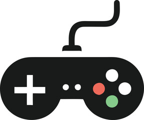 Gamepad icon. Game controller silhouette vector, Video game controller
