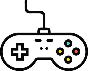 Gamepad icon. Game controller silhouette vector, Video game controller