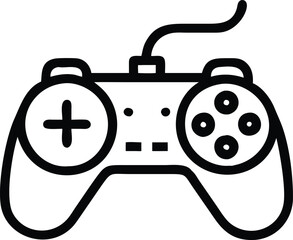 Gamepad icon. Game controller silhouette vector, Video game controller