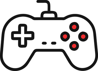 Gamepad icon. Game controller silhouette vector, Video game controller