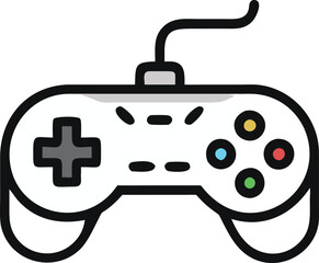 Gamepad icon. Game controller silhouette vector, Video game controller