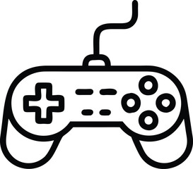 Gamepad icon. Game controller silhouette vector, Video game controller