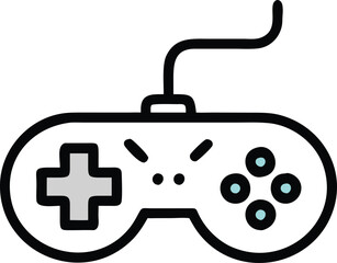 Gamepad icon. Game controller silhouette vector, Video game controller