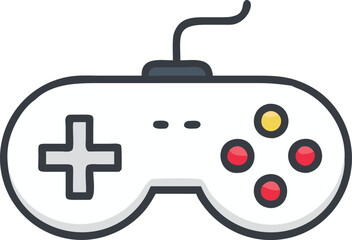 Gamepad icon. Game controller silhouette vector, Video game controller