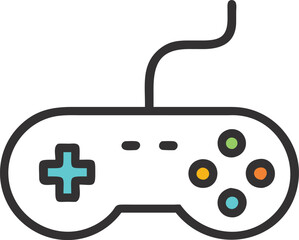 Gamepad icon. Game controller silhouette vector, Video game controller, joystick