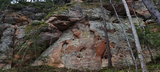 Licu-Langu cliffs, Latvian city of Liepa, late autumn