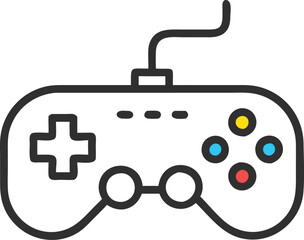 Gamepad icon. Game controller silhouette vector, Video game controller, joystick