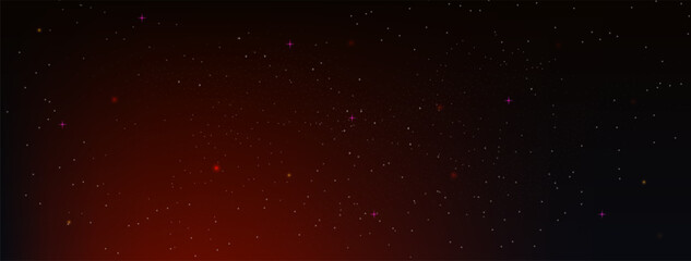 Starry night sky with astrological constellations. Space stars background.Space nebula and glittering stardust.