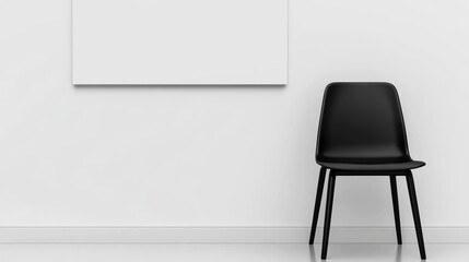 Blank Wall Art Mockup in Trendy Loft Setting