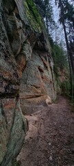 Licu-Langu cliffs, Latvian city of Liepa, late autumn
