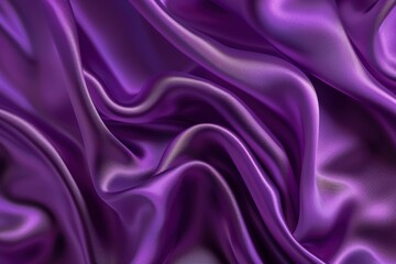 Obraz premium Purple Satin Fabric Draped in Soft Waves