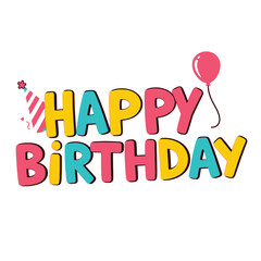 Happy birthday vector illustration,